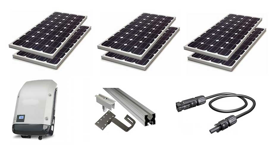 kit de instalação energia solar grid